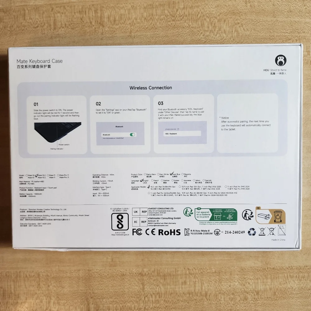 HOU Mate Keyboard Case 10.2